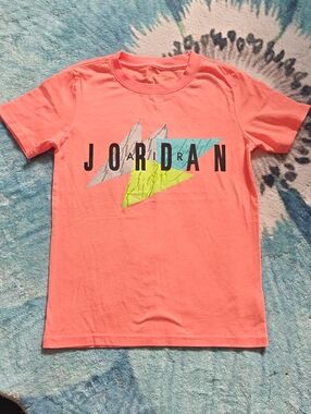 Jordan Boys' Neon Coral Graphic Short Sleeve Tee